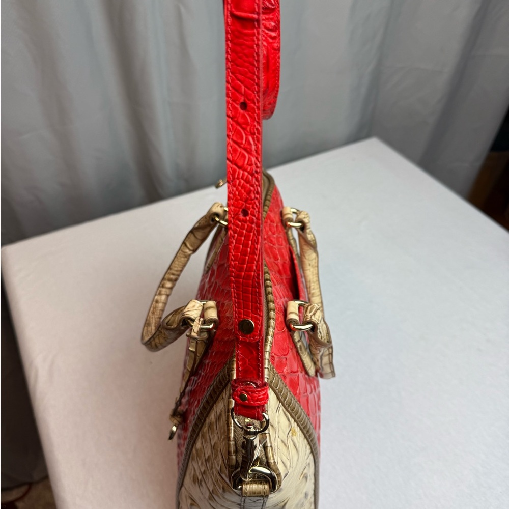 Candy Apple Red & Tan Designer Women's Bag - Picture 9 of 10